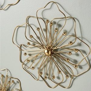 Paulene Flowers set of 3 (metal) Anthropologie